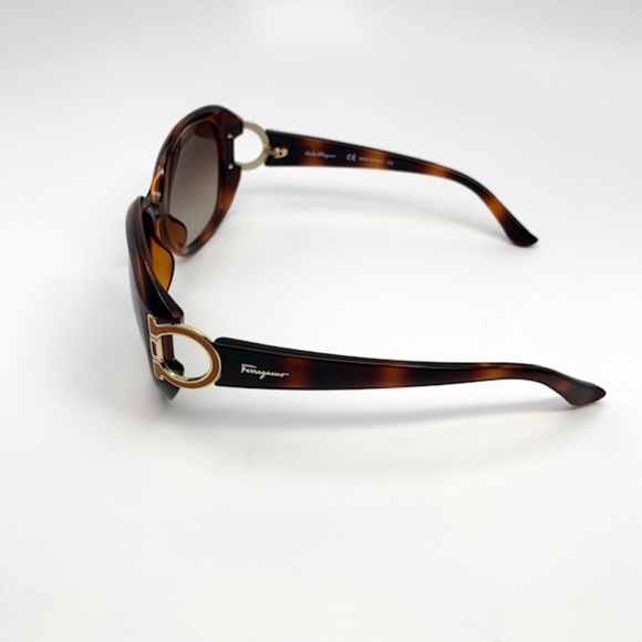 SALVATORE FERRAGAMO DARK TORTOISE SUNGLASSES main image 8